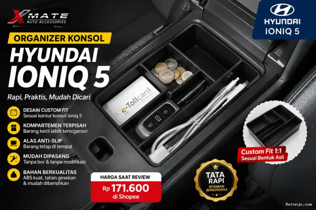 Review Organizer Konsol Mobil Ioniq 5, Bikin Interior Lebih Rapi
